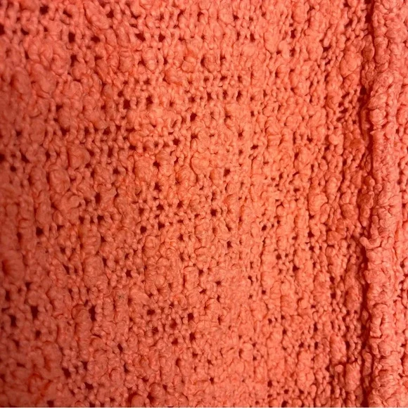 Free People Deep V-Neck Knit Sweater Size XS Coral Songbird - Picture 5 of 6